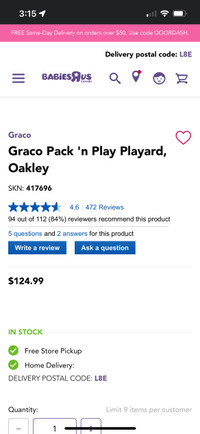 Graco Pack n Play Playard BNIB