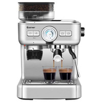 2-Cup Stainless Steel Powerful Pressure Pump Espresso Machine wi