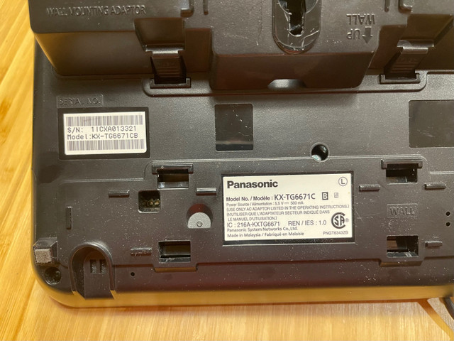 Panasonic KX-TG6671C cordless and corded speaker phones in Home Phones & Answering Machines in Bridgewater - Image 2