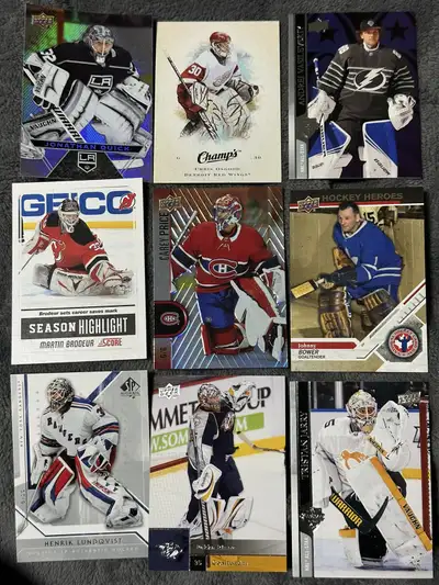NHL hockey card lot ONLY GOALIES , View more