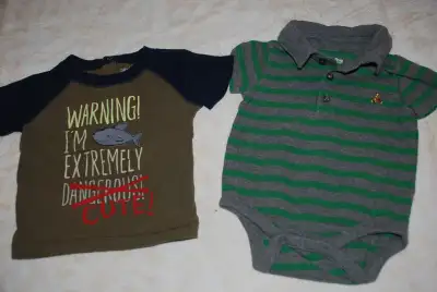BABY CLOTHING $15 both - ROMPER, T-SHIRT 3-6mo, BabyGap, View more
