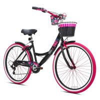 BRAND NEW Fight Cancer 26" Ladies Womens Cruiser Bike Black Pink