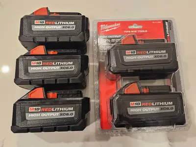 Brand new Milwaukee M18 6.0 High Output Battery (5), View more
