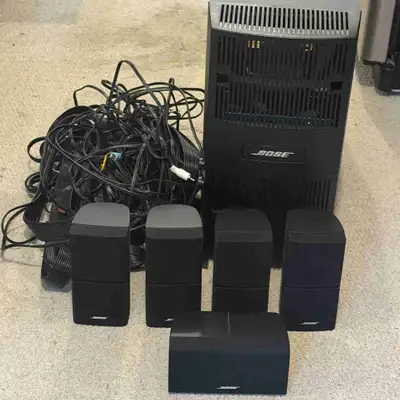5.1 Channel Home Theatre Speaker System with Subwoofer, 5 Satellite Speakers & wires. All you need i...