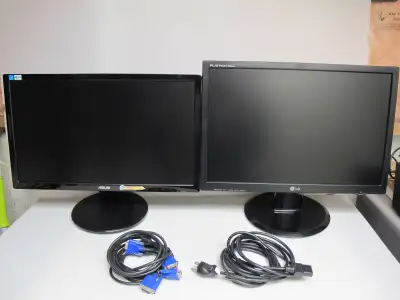 Refurbished Grade A "20 HD Wide screen monitors LG Asus Warranty, View more