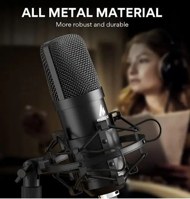 USB Microphone Kit 192kHz/24Bit AU-A04T PC Condenser in Speakers, Headsets & Mics in Markham / York Region - Image 9