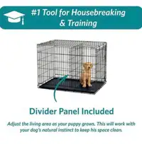 New! Dog Crate 36" Double Door Folding Metal Divider Panel, Floo