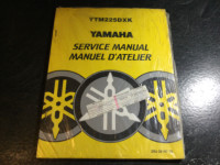 1983 Yamaha YTM225DXK Manual 225DX YTM225 Tri Moto 3 Wheeler ATV