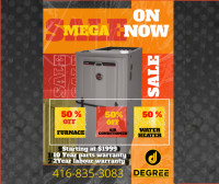 Big Sale New Furnace and New Air Conditioner installed