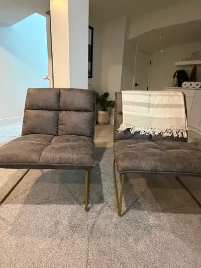 2 leather occasional chairs, View more