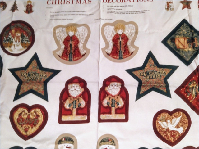 NEW, Christmas Ornaments Fabric Panel in Hobbies & Crafts in Oakville / Halton Region - Image 4