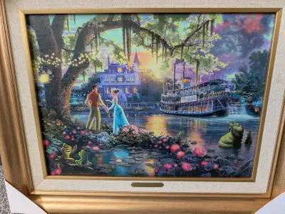 Thomas Kinkade The Princess and the Frog Classic Canvas- New, View more