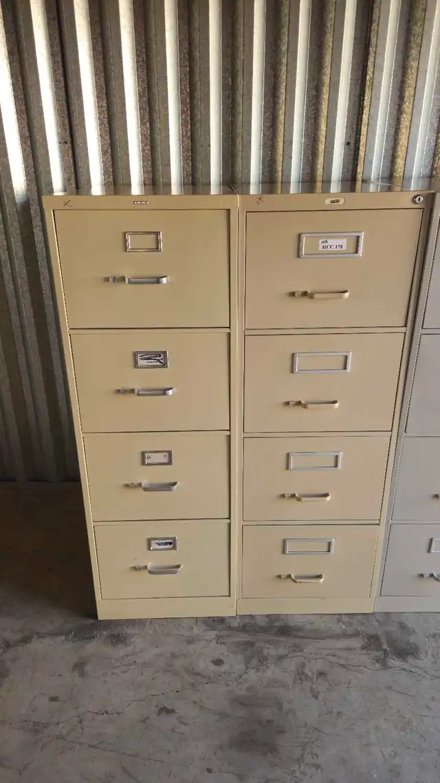 6 - STAPLES LEGAL-SIZE Filing Cabinets Lock & Key Included63611957154817124