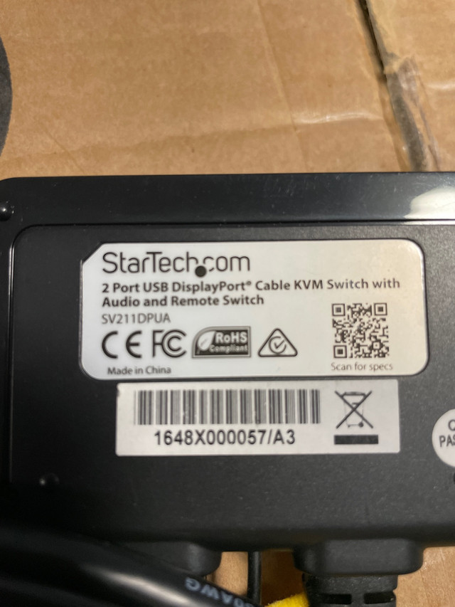 Startech 2-Port DisplayPort KVM in Cables & Connectors in Guelph - Image 2