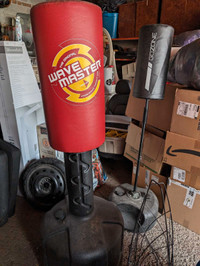 Wavemaster freestanding boxing bag and GO ZONE freestanding bag