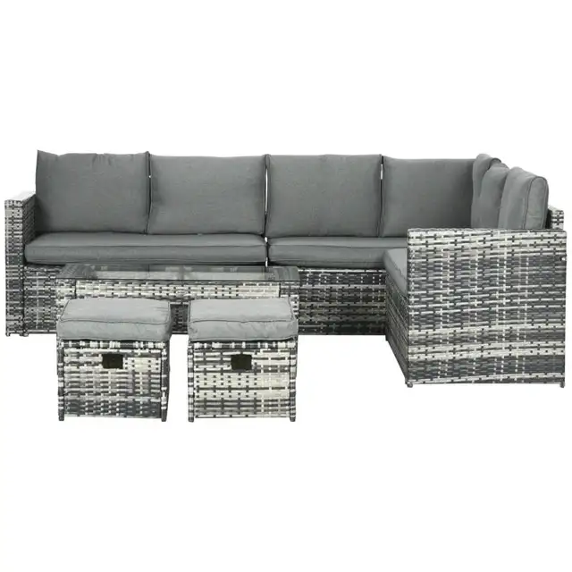 8 seater sofa, 6 Piece Rattan Garden Furniture Set in Couches & Futons in Markham / York Region - Image 11