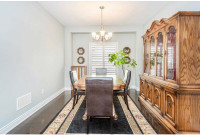 DINING ROOM TABLE WITH BUFFET & HUTCH - OAK