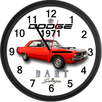 1971 Dodge Dart Swinger (Bright Red) Custom Wall Clock - New