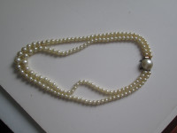 double strand faux pearl necklace