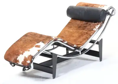 Le Corbusier relax chaise lounge pony skin LC4 with cushion aNEW, View more
