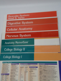 7 Double Sided Laminated Quick study guides Anatomy Biology NEW