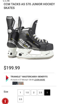 Junior Hockey Skate - CCM AS 570 - used - first buyer 2023 