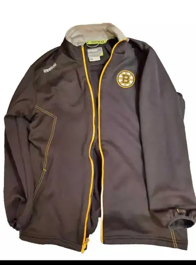 Boston Bruins Reebok Zippered Jacket. Good Condition Best for spring/fall. Size Large. Shipping Avai...