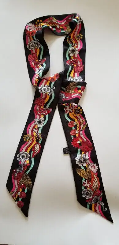 BRAND NEW!  Skinny Scarf.  Foulard Neuf.62863286197507123