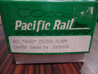 Pacific Rail  S Scale ACF 4650 Center Flow  CH-654 Santa Fe
