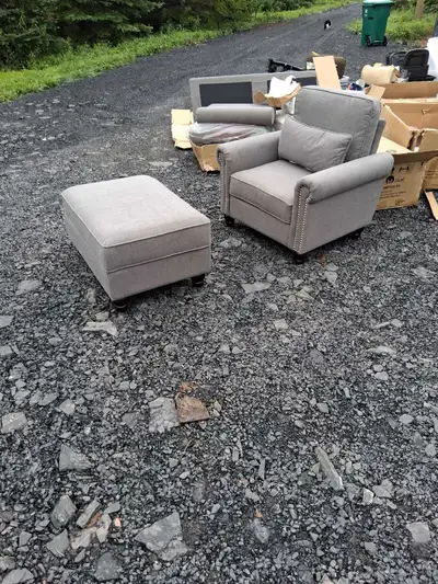Chair and Ottoman with storage , View more