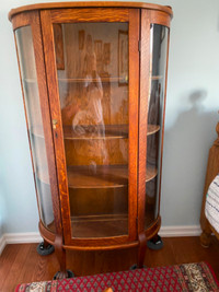 EARLY 1900'S BOWFRONT CHINA CABINET