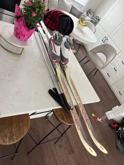 Women’s cross country ski set 164cm with size 7 boots , View more