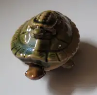 Vintage Ceramic Turtle Figurine with Moving Head, Legs & Tail