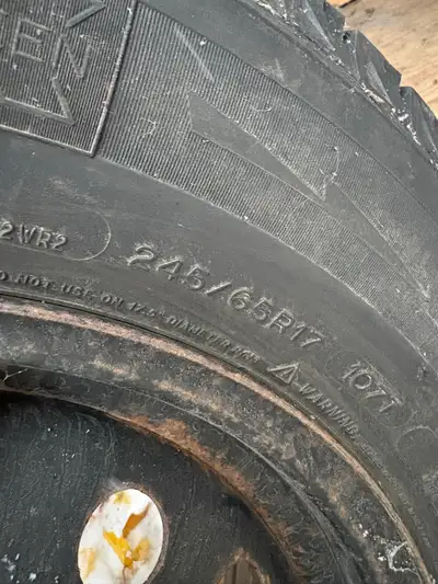 Michelin winter tires, gently used for 4 winters. Lots of tread remaining. Michelin 245/65R17