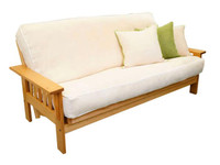 Solid wood standard size futon - frame and mattress