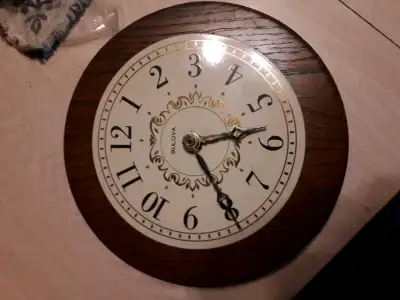 Bulova vintage wall clock, View more