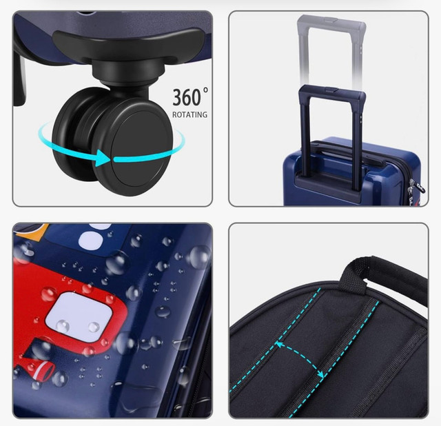 iPlay, iLearn Kids Rolling Luggage Set - Suitcase with Carryon B in Other in Markham / York Region - Image 3