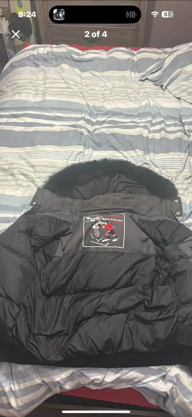 Mooseknuckles Sherling Bomber Jacket  in Men's in Kitchener / Waterloo - Image 3