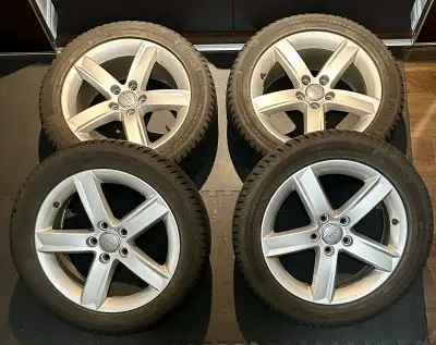 Get ready for the snowy season with this set of four used only 4 months Continental WinterContact SI...