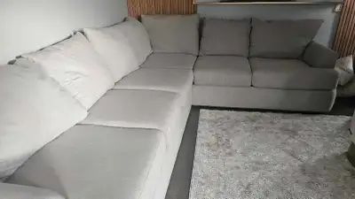 sectional fabric 2 peice sofa brandnew, View more