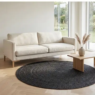 7 ft  Jute Round Area Rug, View more