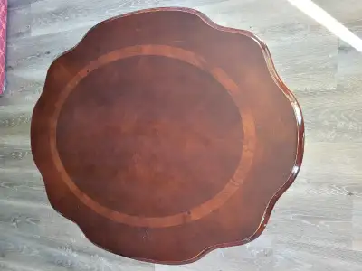 Traditional Scalloped Wood Side Table, View more