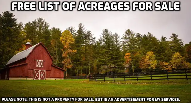 FREE LIST OF ACREAGES FOR SALE IN YOUR CRITERIA