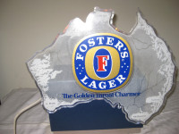 Vintage Rare Foster's Lager Beer Sign Lighted