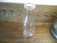 Vintage Clear Glass Milk Bottle