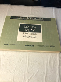 1989 MAZDA MPV OWNERS INFORMATION MANUAL #M1130