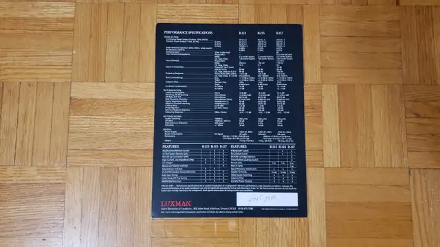 LUXMAN R-115 ORIGINAL OWNER'S MANUAL LIKE NEW CONDITION in Stereo Systems & Home Theatre in City of Toronto - Image 6