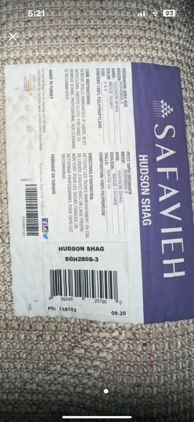 Safavieh Hudson Shag Rug in Rugs, Carpets & Runners in Oshawa / Durham Region - Image 2