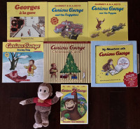 Curious George Plush, DVD, French and English Books