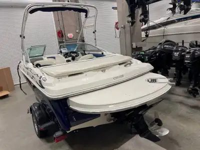 New engine, New Bimini, New speakers stereo and snap out carpets. New GPS, waketower, stainless prop...